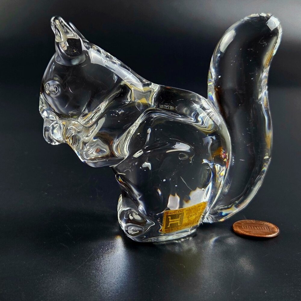 Vintage Hadeland of Norway Squirrel Figurine - 3.5" Tall & Long